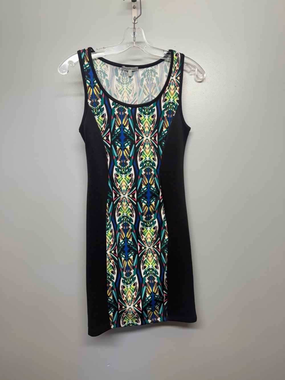 Charlotte Russe Floral Print Midi Dress with Black Trim